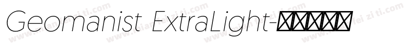 Geomanist ExtraLight字体转换
